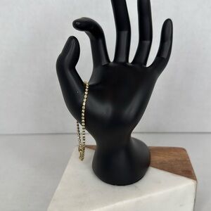 Antique rhinestone and Gold-Tone delicate Bracelet lot C42